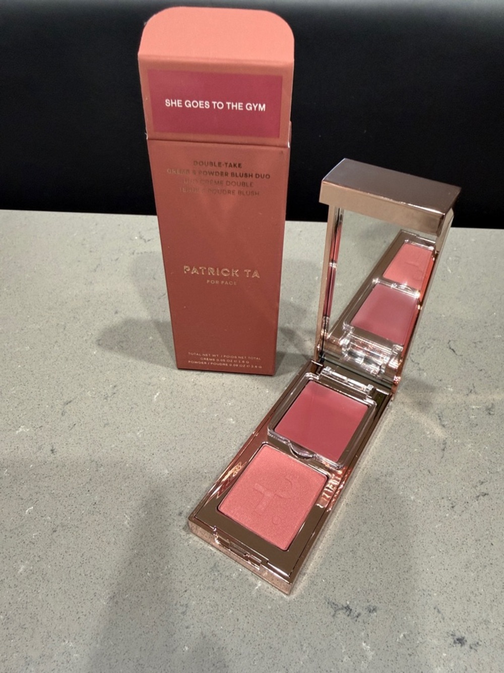 Patrick Ta She Goes to the Gym Double-Take Cream & Powder Blush Duo - new/unused